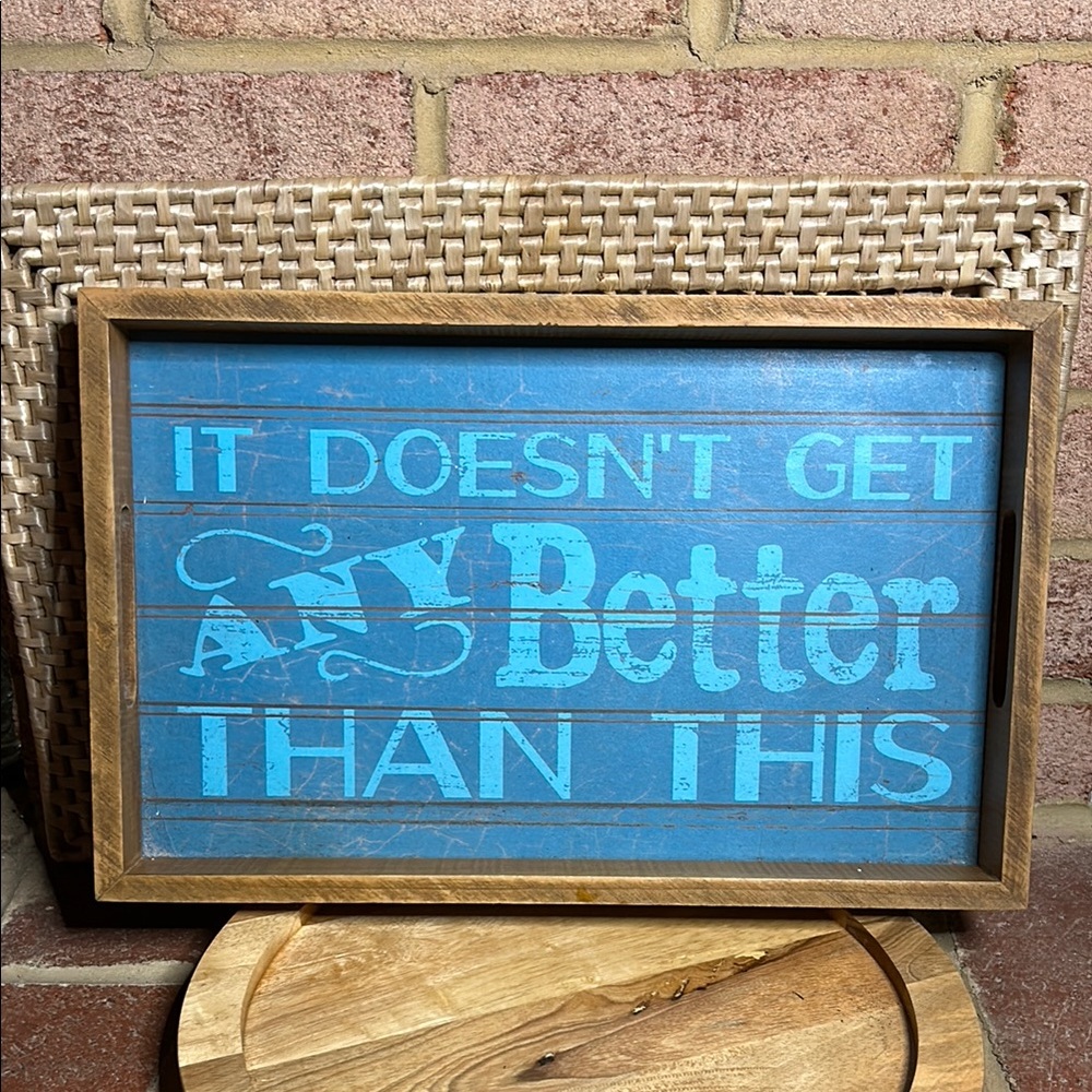 Kohl's Brown Wooden serving tray